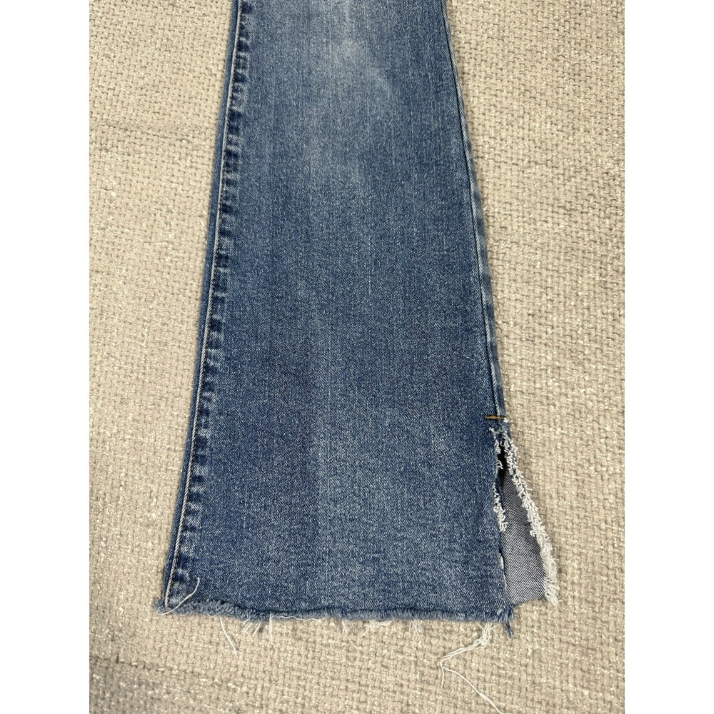 Pacsun Jeans Womens 25 28x32 Blue Low Rise Boot Stretch Frayed Hem Festival - Picture 7 of 12